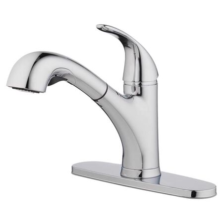 OakBrook Pacifica One Handle Brushed Nickel Pull-Out Kitchen Faucet