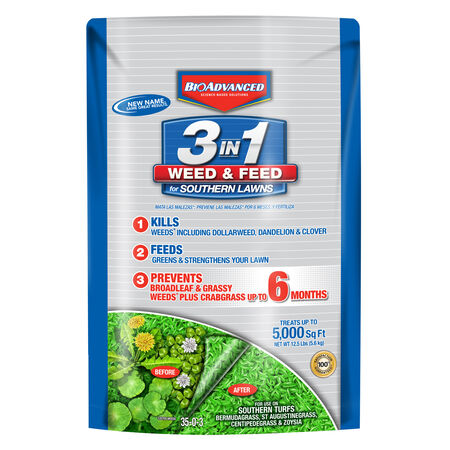 BioAdvanced Weed & Feed Lawn Fertilizer For Multiple Grass Types 5000 sq ft