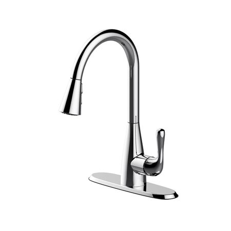 OakBrook Vela One Handle Chrome Kitchen Faucet
