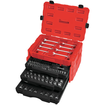 Craftsman 1/4, 3/8 and 1/2 in. drive S Metric and SAE 6 and 12 Point Mechanic's Tool Set 227 pc