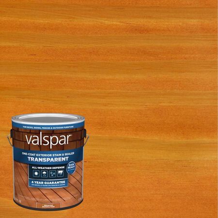 Valspar Transparent Redwood Natural tone Stain and Sealer 1 Gallon