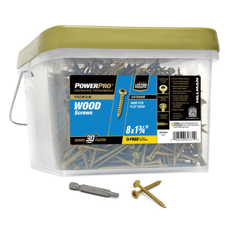 Power Pro Premium Exterior Wood Screws (#8 x 1-3/4 in.) - 4000 pc