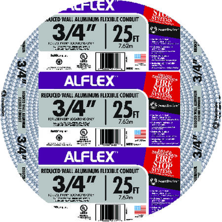 Southwire 3/4 in. D X 25 ft. L Aluminium Flexible Electrical Conduit For FMC