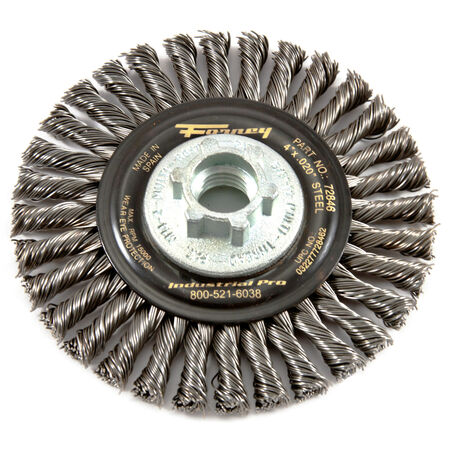 Forney 4 in. Stringer Wire Wheel Brush Steel 15000 rpm 1 pc
