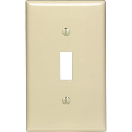 Leviton Ivory 1 gang Nylon Toggle Wall Plate 1 pk