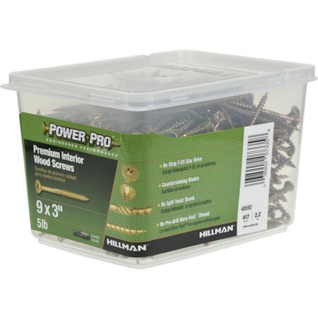 Screw Power Pro Int 9 x 3 - 5 lb.