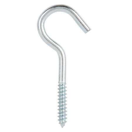 Ace Small Zinc-Plated Silver Steel 4.0625 in. L Ceiling Hook 100 lb 2 pk