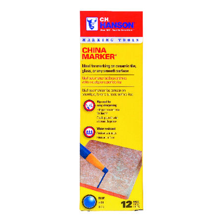 C.H. Hanson 6.8 in. L China Marker Blue