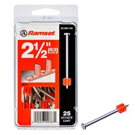 Ramset 0.3 in. D X 2-1/2 in. L Steel Hollow Head Anchor Bolts 25 pk