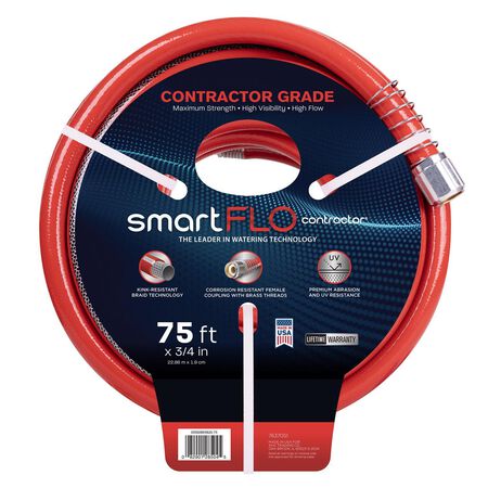 Ace SmartFLO 3/4 in. D X 100 ft. L Contractor Grade Garden Hose Red