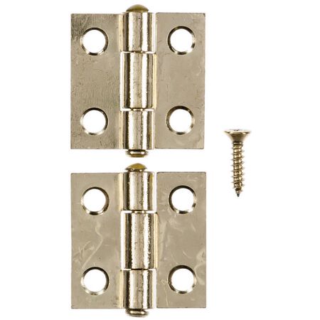 Ace 2.75 in. W X 1 in. L Bright Brass Brass Narrow Hinge 2 pk