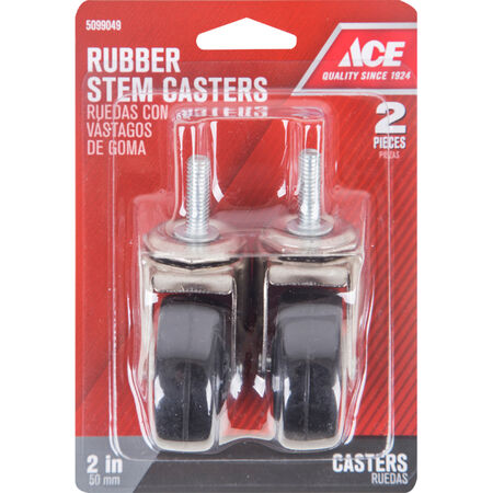 Ace 2 in. D Swivel Hard Rubber Caster 80 lb 1 pk