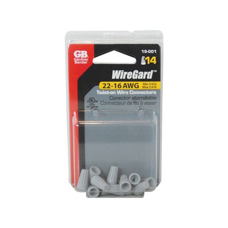 Gardner Bender WingGard 22-16 Ga. Copper Wire Wire Connector Gray 14 pk