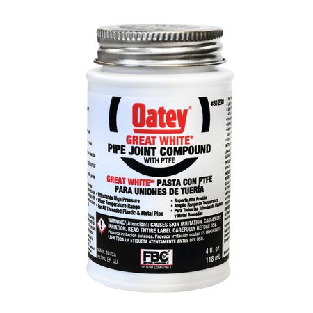 Oatey Great White White Pipe Joint Compound 4 oz