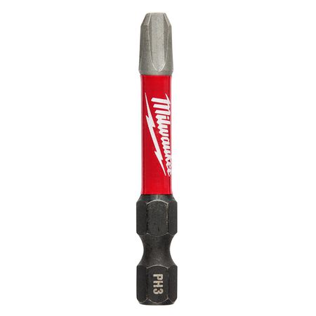 Milwaukee Shockwave Phillips #3 X 2 in. L Power Bit Alloy Steel 25 pc