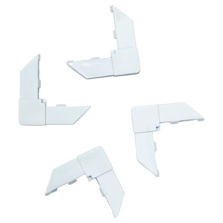 Phifer Wire White Plastic 3 in. W X 6 in. L Screen Frame Corner 4 pk