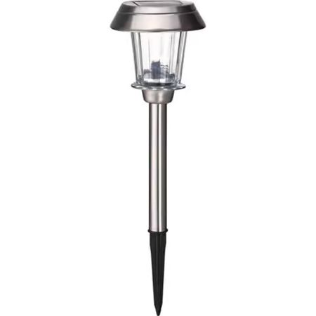 Living Accents Brushed Nickel Solar Powered 0.2 W LED Pathway Light 1 Pack