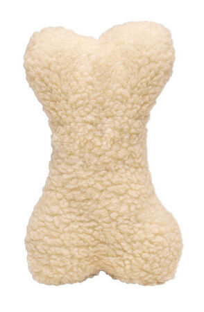 Digger's White Bone Plush Fleece Bone Dog Toy Large 1