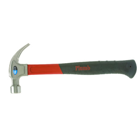 Plumb Pro Series 16 oz Smooth Face Curved Claw Hammer Fiberglass Handle