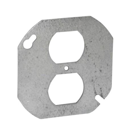 Southwire Octagon Steel 2 gang 4 in. H X 4 in. W Outlet Cover