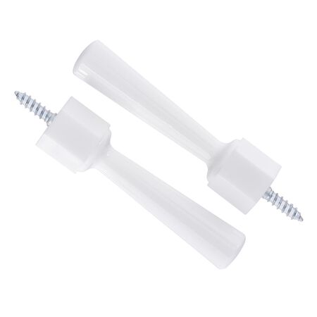 Ace 3-1/4 in. W Plastic White Flexible Door Stop Mounts to door and wall 0 in.