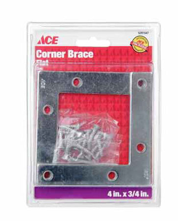 Ace Flat Corner Brace 4 in. x 3/4 in. Zinc
