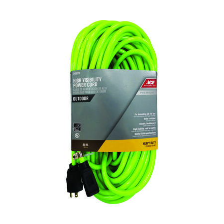 Ace Outdoor 80 ft. L Neon Green Extension Cord 12/3 SJTW