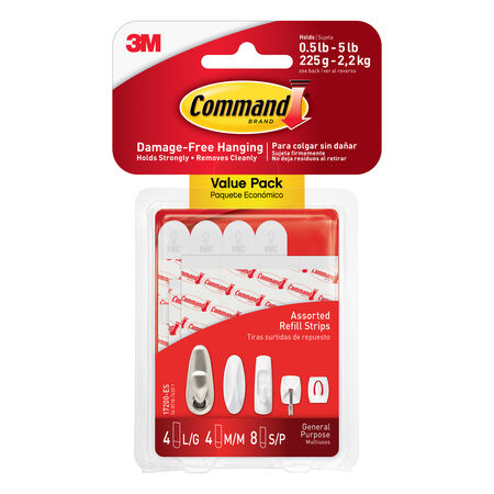3M Command Assorted Foam Strips 16 pk