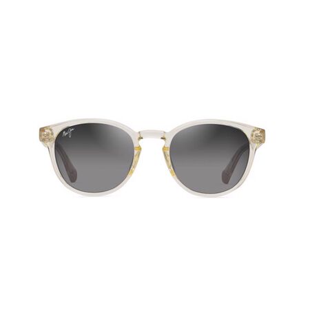 Maui Jim Hiehie Sunglasses Unisex Shiny Trans Yellow Frame Neutral Grey Lens Polarized