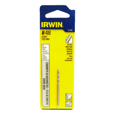Irwin #48 X 2 in. L High Speed Steel Wire Gauge Bit 1 pc