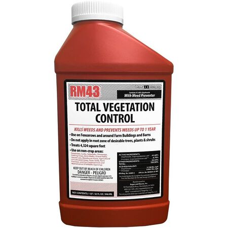 RM43 Total Vegetation Control, Liquid, Spray Application, 32 oz., Bottle