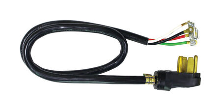 Ace 10/4 SRDT 250 volts Dryer Cord 4 Wire 4 ft. L Black