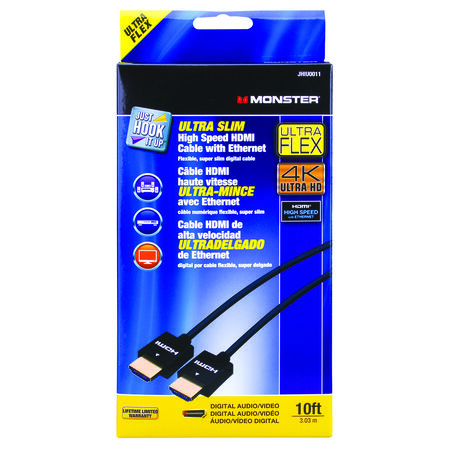 Monster Just Hook It Up 10 ft. L High Speed Cable with Ethernet HDMI