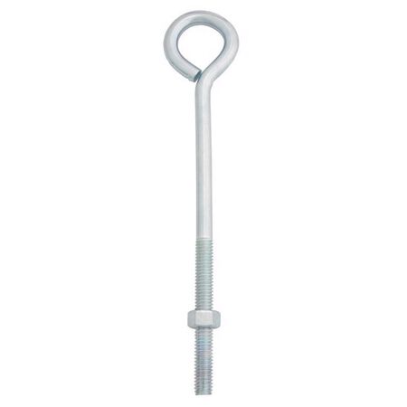 Hampton 3/8 in. X 8 in. L Zinc-Plated Steel Eyebolt Nut Included