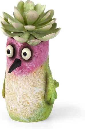 Georgetown Home and Garden Flit Hummingbird Planter, by Blobhouse, Decorative Planter w/Drain Hole Statue for Home Outdoor Garden Lawn & Art Accent Sculpture