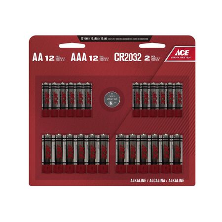Ace AA/AAA Alkaline Batteries 26 pk Carded