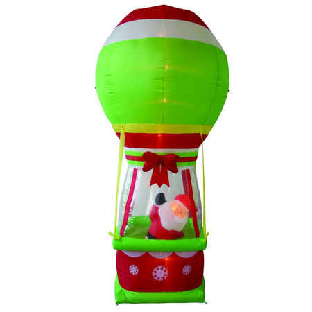 Celebrations 9 ft. Santa In Hot Air Balloon Inflatable