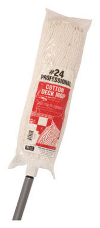 Lanier Deck Mop With Handle Cotton and Metal Bagged