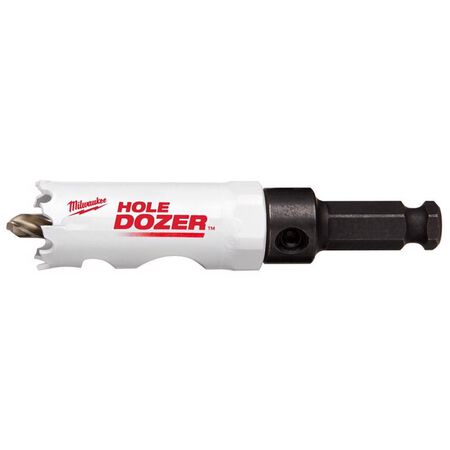 Milwaukee Hole Dozer 7/8 in. Bi-Metal 2.7 in. L X 3/8 in. D Hole Saw with Arbor and Pilot Bit Arbor