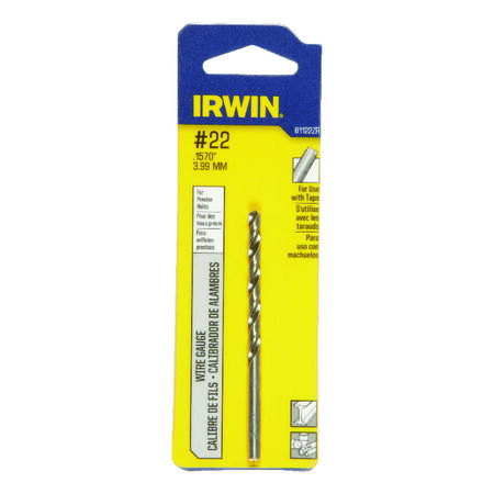 Irwin #22 X 3-1/8 in. L High Speed Steel Wire Gauge Bit 1 pc