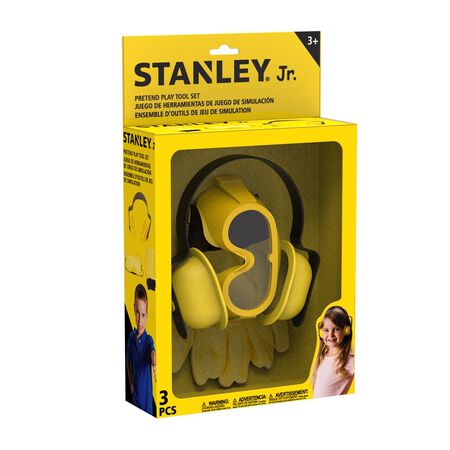 STANLEY Jr. Pretend Play Tool Set Black/Yellow 3 pc