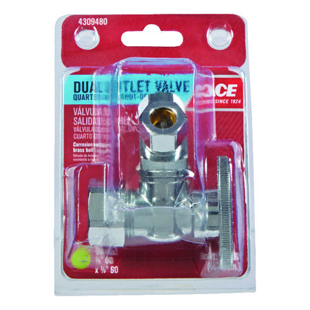 Ace Compression Compression Brass Dual Shut-Off Valve