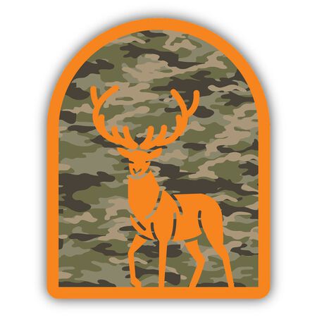 Sticker Northwest Camo Orange Deer Sticker