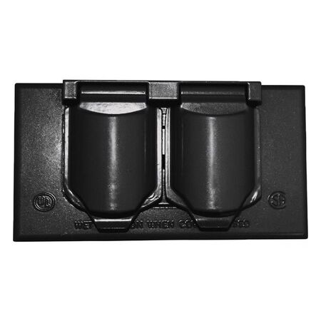 Sigma Engineered Solutions Rectangle Metal 1 gang 2.83 in. H X 4.57 in. W Horizontal Duplex Cover
