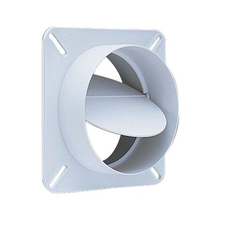 Deflect-O 4 in. W X 5 in. L White Plastic Back Draft Damper