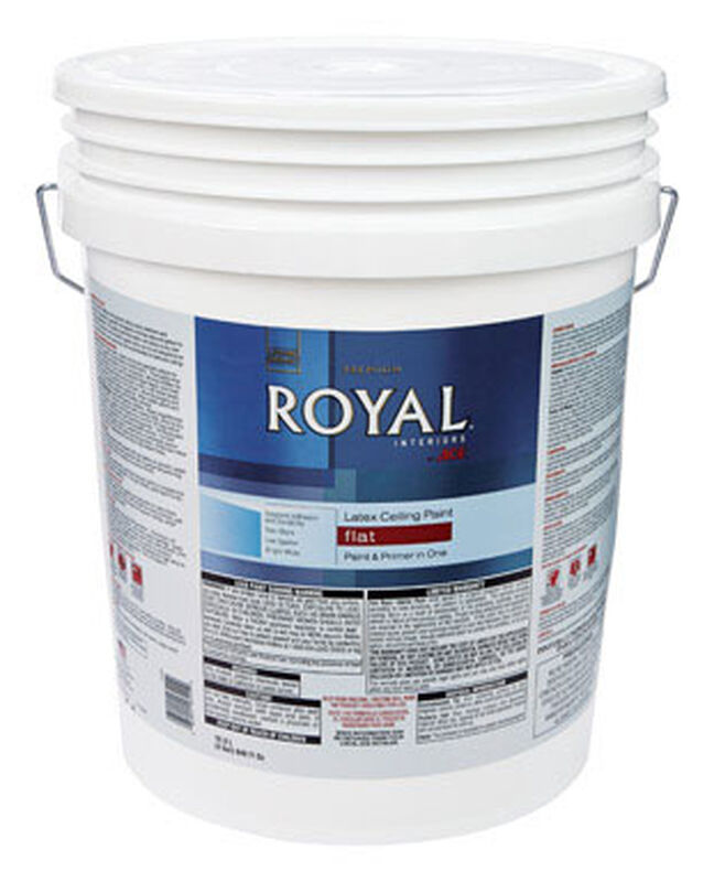 Ace Royal Flat Latex Paint & Primer Low VOC Ceiling White 5 gal