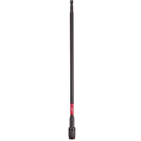 Milwaukee Shockwave 12 in. Alloy Steel Impact Magnetic Locking Bit Holder 1/4 in. Hex Shank 1 pc