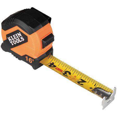 Klein Tape Measure, 16-Foot Compact, Double-Hook