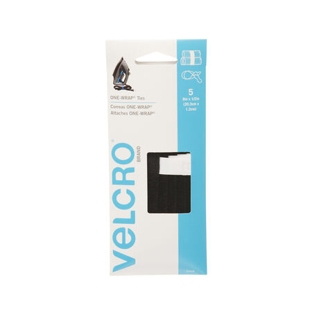 Velcro One-Wrap Strap 8 in. L 5 pk