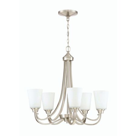 Craftmade Grace 5 Light Chandelier in Brushed Polished Nickel